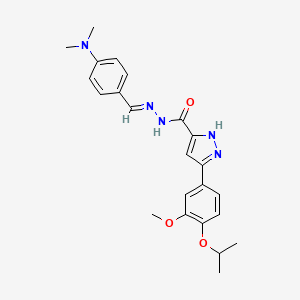 (E)-N'-(4-(dimethylamino)benzylidene)-3-(4-isopropoxy-3-methoxyphenyl)-1H-pyrazole-5-carbohydrazide