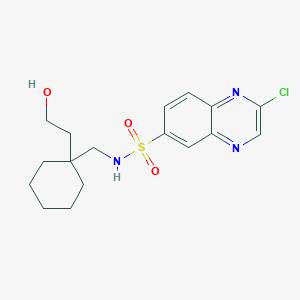 2-chloro-N-{[1-(2-hydroxyethyl)cyclohexyl]methyl}quinoxaline-6-sulfonamide