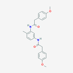 molecular formula C25H26N2O4 B290467 2-(4-methoxyphenyl)-N-(3-{[(4-methoxyphenyl)acetyl]amino}-4-methylphenyl)acetamide 