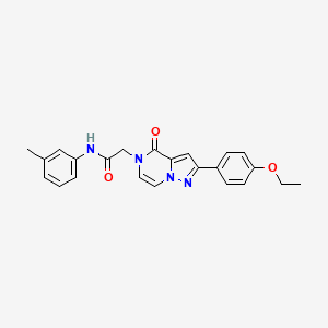 molecular formula C23H22N4O3 B2904674 2-[2-(4-乙氧苯基)-4-氧代吡唑并[1,5-a]嘧啶-5(4H)-基]-N-(3-甲基苯基)乙酰胺 CAS No. 941938-40-5