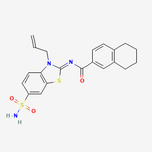 (Z)-N-(3-allyl-6-sulfamoylbenzo[d]thiazol-2(3H)-ylidene)-5,6,7,8-tetrahydronaphthalene-2-carboxamide
