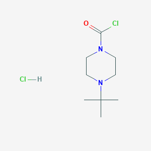 molecular formula C9H18Cl2N2O B2904682 4-Tert-butylpiperazine-1-carbonyl chloride;hydrochloride CAS No. 2287310-49-8