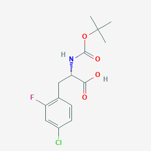 molecular formula C14H17ClFNO4 B2904683 Boc-L-2-Fluoro-4-chlorophe CAS No. 1213690-82-4