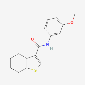 molecular formula C16H17NO2S B2904701 N-(3-methoxyphenyl)-4,5,6,7-tetrahydro-1-benzothiophene-3-carboxamide CAS No. 618394-11-9