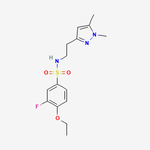 molecular formula C15H20FN3O3S B2904716 N-(2-(1,5-dimethyl-1H-pyrazol-3-yl)ethyl)-4-ethoxy-3-fluorobenzenesulfonamide CAS No. 2034237-93-7