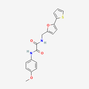 molecular formula C18H16N2O4S B2904717 N1-(4-methoxyphenyl)-N2-((5-(thiophen-2-yl)furan-2-yl)methyl)oxalamide CAS No. 2097916-57-7