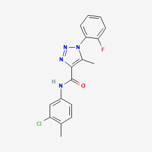 molecular formula C17H14ClFN4O B2904721 N-(3-chloro-4-methylphenyl)-1-(2-fluorophenyl)-5-methyl-1H-1,2,3-triazole-4-carboxamide CAS No. 866872-03-9
