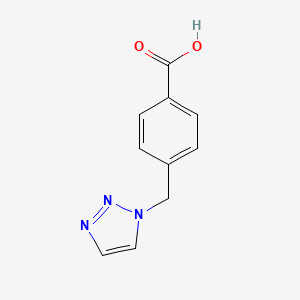 molecular formula C10H9N3O2 B2904723 4-[(1H-1,2,3-三唑-1-基)甲基]苯甲酸 CAS No. 118618-53-4