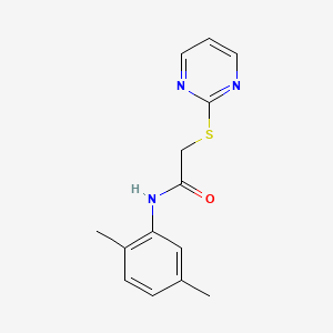 molecular formula C14H15N3OS B2904725 N-(2,5-二甲基苯基)-2-嘧啶-2-基硫代乙酰胺 CAS No. 403835-50-7