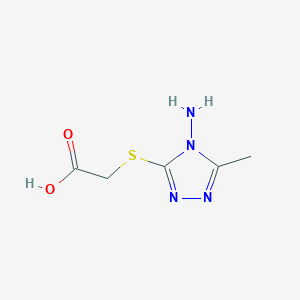 molecular formula C5H8N4O2S B2904726 (4-Amino-5-methyl-4H-[1,2,4]triazol-3-ylsulfanyl)-acetic acid CAS No. 332898-05-2
