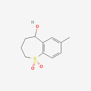 molecular formula C11H14O3S B2904729 7-Methyl-2,3,4,5-tetrahydro-1-benzothiepin-5-ol 1,1-dioxide CAS No. 924859-45-0