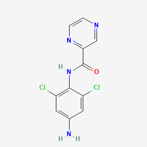 molecular formula C11H8Cl2N4O B2904730 N-(4-氨基-2,6-二氯苯基)吡嗪-2-甲酰胺 CAS No. 926266-82-2