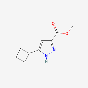 molecular formula C9H12N2O2 B2904732 3-环丁基-1H-吡唑-5-甲酸甲酯 CAS No. 2156772-42-6