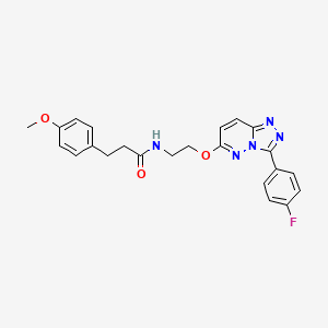molecular formula C23H22FN5O3 B2904739 N-(2-((3-(4-fluorophenyl)-[1,2,4]triazolo[4,3-b]pyridazin-6-yl)oxy)ethyl)-3-(4-methoxyphenyl)propanamide CAS No. 1021098-50-9