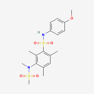 molecular formula C18H24N2O5S2 B2904742 N-(4-methoxyphenyl)-2,4,6-trimethyl-3-[methyl(methylsulfonyl)amino]benzenesulfonamide CAS No. 881938-18-7