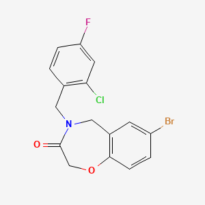 molecular formula C16H12BrClFNO2 B2904749 7-溴-4-(2-氯-4-氟苄基)-4,5-二氢-1,4-苯并恶嗪-3(2H)-酮 CAS No. 1326858-05-2