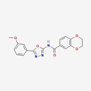 N-(5-(3-methoxyphenyl)-1,3,4-oxadiazol-2-yl)-2,3-dihydrobenzo[b][1,4]dioxine-6-carboxamide