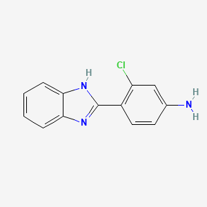 molecular formula C13H10ClN3 B2904757 4-(1H-benzimidazol-2-yl)-3-chloroaniline CAS No. 443291-03-0