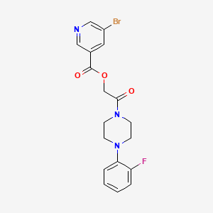 molecular formula C18H17BrFN3O3 B2904760 2-[4-(2-Fluorophenyl)piperazin-1-yl]-2-oxoethyl 5-bromopyridine-3-carboxylate CAS No. 1291837-66-5