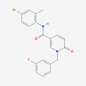molecular formula C20H16BrFN2O2 B2904764 N-(4-溴-2-甲基苯基)-1-[(3-氟苯基)甲基]-6-氧代吡啶-3-甲酰胺 CAS No. 941910-98-1