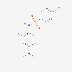 molecular formula C17H21ClN2O2S B290477 4-chloro-N-[4-(diethylamino)-2-methylphenyl]benzenesulfonamide 