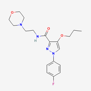 molecular formula C19H25FN4O3 B2904771 1-(4-氟苯基)-N-(2-吗啉代乙基)-4-丙氧基-1H-吡唑-3-甲酰胺 CAS No. 1172536-70-7