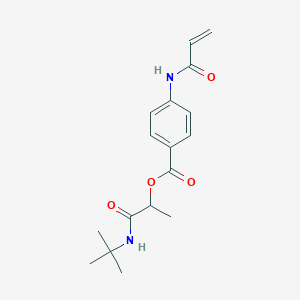 molecular formula C17H22N2O4 B2904772 [1-(Tert-butylamino)-1-oxopropan-2-yl] 4-(prop-2-enoylamino)benzoate CAS No. 2361776-94-3