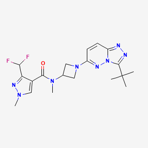 N-(1-(3-(tert-butyl)-[1,2,4]triazolo[4,3-b]pyridazin-6-yl)azetidin-3-yl)-3-(difluoromethyl)-N,1-dimethyl-1H-pyrazole-4-carboxamide