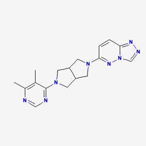 molecular formula C17H20N8 B2904777 4,5-Dimethyl-6-(5-{[1,2,4]triazolo[4,3-b]pyridazin-6-yl}-octahydropyrrolo[3,4-c]pyrrol-2-yl)pyrimidine CAS No. 2199907-55-4