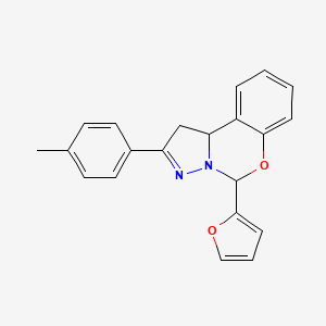 5-(furan-2-yl)-2-(p-tolyl)-5,10b-dihydro-1H-benzo[e]pyrazolo[1,5-c][1,3]oxazine