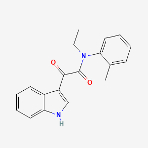 N-ethyl-2-(1H-indol-3-yl)-N-(2-methylphenyl)-2-oxoacetamide