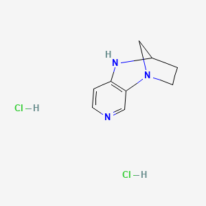 molecular formula C9H13Cl2N3 B2904785 1,2,3,4-Tetrahydro-2,5-methanopyrido[3,4-b][1,4]diazepine dihydrochloride CAS No. 2137655-27-5