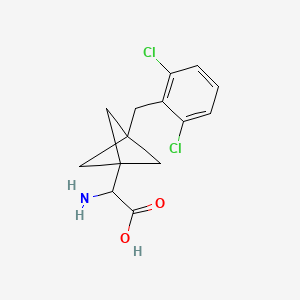 molecular formula C14H15Cl2NO2 B2904789 2-Amino-2-[3-[(2,6-dichlorophenyl)methyl]-1-bicyclo[1.1.1]pentanyl]acetic acid CAS No. 2287263-00-5