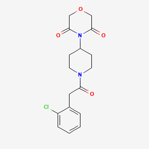 molecular formula C17H19ClN2O4 B2904791 4-(1-(2-(2-Chlorophenyl)acetyl)piperidin-4-yl)morpholine-3,5-dione CAS No. 2034496-05-2