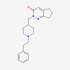 molecular formula C21H27N3O B2904805 2-[[1-(2-Phenylethyl)piperidin-4-yl]methyl]-6,7-dihydro-5H-cyclopenta[c]pyridazin-3-one CAS No. 2309706-16-7