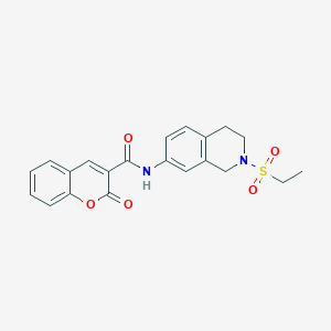 molecular formula C21H20N2O5S B2904812 N-(2-(ethylsulfonyl)-1,2,3,4-tetrahydroisoquinolin-7-yl)-2-oxo-2H-chromene-3-carboxamide CAS No. 954614-33-6