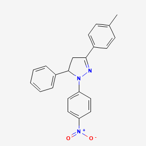 1-(4-nitrophenyl)-5-phenyl-3-(p-tolyl)-4,5-dihydro-1H-pyrazole