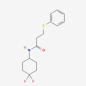 N-(4,4-difluorocyclohexyl)-3-(phenylthio)propanamide