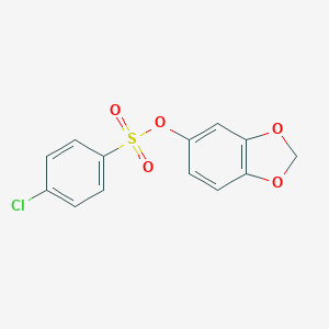 molecular formula C13H9ClO5S B290482 1,3-Benzodioxol-5-yl 4-chlorobenzenesulfonate 