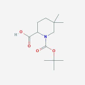 1-[(Tert-butoxy)carbonyl]-5,5-dimethylpiperidine-2-carboxylic acid
