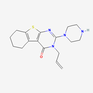 5-(Piperazin-1-yl)-4-(prop-2-en-1-yl)-8-thia-4,6-diazatricyclo[7.4.0.0^{2,7}]trideca-1(9),2(7),5-trien-3-one