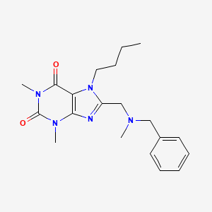 molecular formula C20H27N5O2 B2904830 8-[[Benzyl(methyl)amino]methyl]-7-butyl-1,3-dimethylpurine-2,6-dione CAS No. 851937-57-0