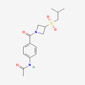 N-(4-(3-(isobutylsulfonyl)azetidine-1-carbonyl)phenyl)acetamide