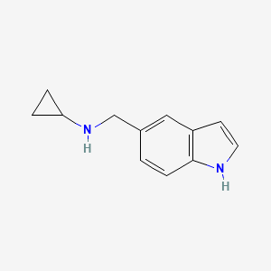 molecular formula C12H14N2 B2904837 N-(1H-indol-5-ylmethyl)cyclopropanamine CAS No. 1079-85-2; 1158201-57-0