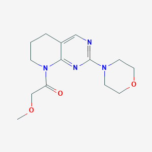 molecular formula C14H20N4O3 B2904842 2-甲氧基-1-(2-吗啉代-6,7-二氢吡啶并[2,3-d]嘧啶-8(5H)-基)乙烷-1-酮 CAS No. 2189434-24-8