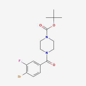 molecular formula C16H20BrFN2O3 B2904853 tert-Butyl 4-[(4-bromo-3-fluorophenyl)carbonyl]piperazine-1-carboxylate CAS No. 1223432-70-9