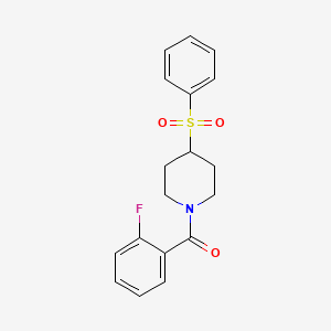 (2-Fluorophenyl)(4-(phenylsulfonyl)piperidin-1-yl)methanone