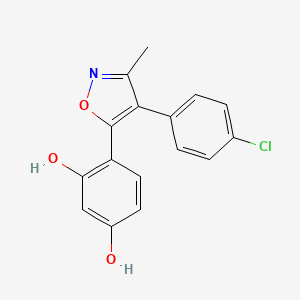 4-[4-(4-Chlorophenyl)-3-methyl-1,2-oxazol-5-yl]benzene-1,3-diol