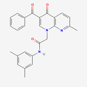 2-(3-benzoyl-7-methyl-4-oxo-1,8-naphthyridin-1(4H)-yl)-N-(3,5-dimethylphenyl)acetamide