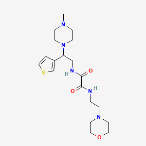 molecular formula C19H31N5O3S B2904867 N1-(2-(4-methylpiperazin-1-yl)-2-(thiophen-3-yl)ethyl)-N2-(2-morpholinoethyl)oxalamide CAS No. 946247-21-8